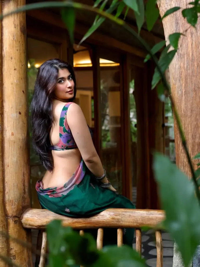 Nikita Sharma's green floral saree look goes viral