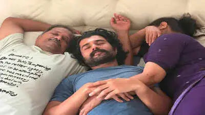 Vijay Deverakonda's rainy-day nap with parents goes viral
