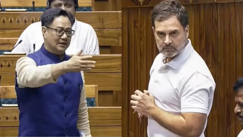 Rahul Gandhi asks Kiren Rijiju why women's quota law is not implemented