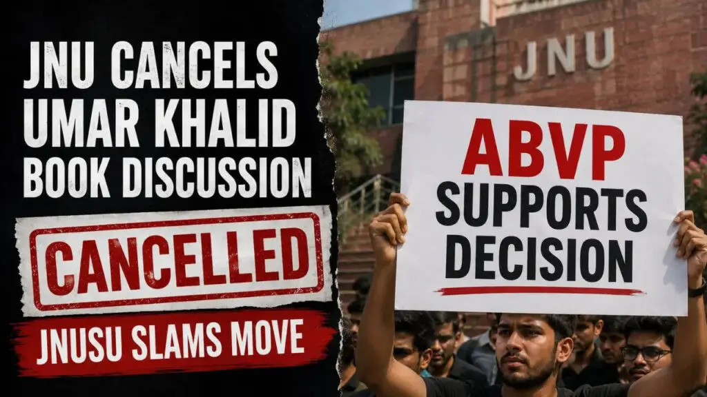 JNU cancels Umar Khalid book talk, students call it undemocratic