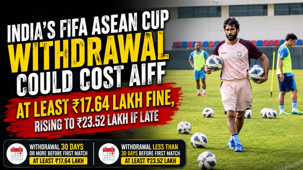 India's ASEAN Cup pullout could cost AIFF Rs 23.52 lakh fine