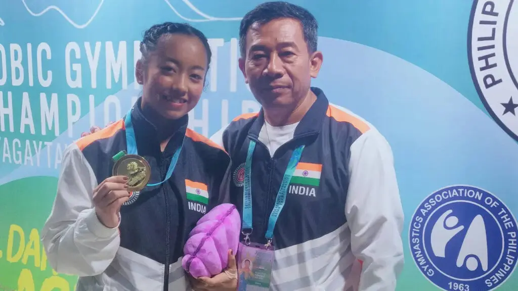 Ariha Pangambam wins historic Asian gold in aerobic gymnastics