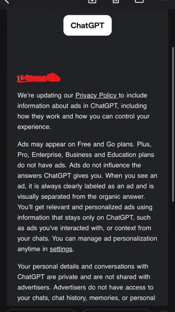 OpenAI to show ads on free and Go plans in India