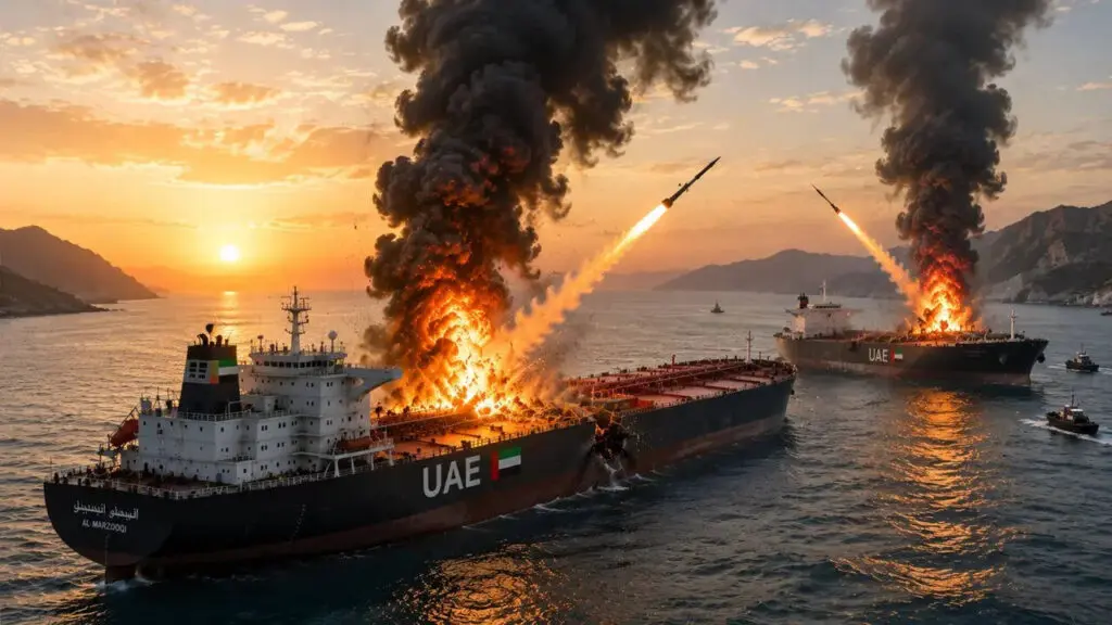 UAE accuses Iran of attacking two oil vessels in Strait of Hormuz
