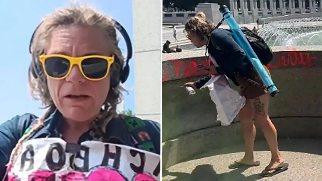 US woman charged for vandalising World War II Memorial