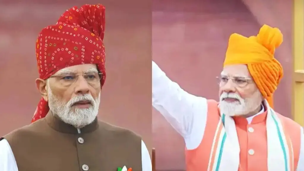 Modi’s Red Bandhej Turban Revives Independence Day Textile Tradition