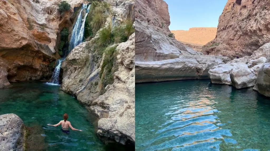 Oman's Wadi Hoquain offers blue-green pool with natural skincare