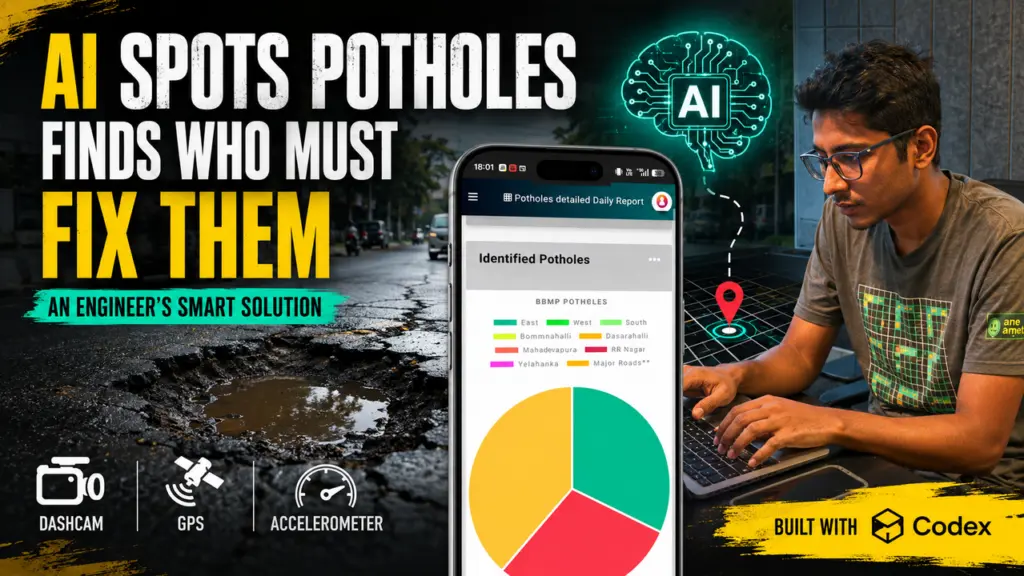 Bengaluru engineer builds AI system to spot potholes, assign blame