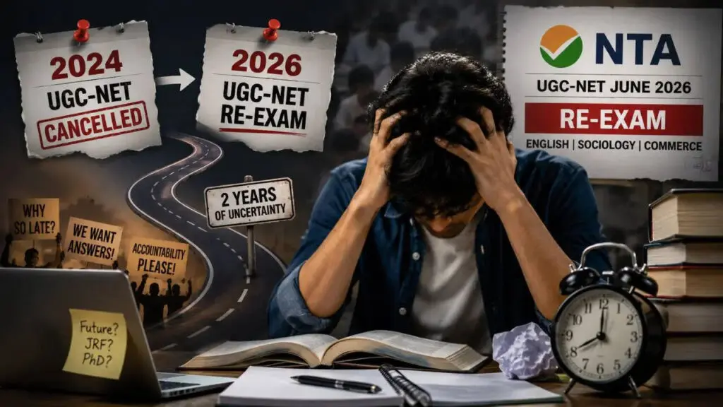 UGC NET 2026 candidate faces second re-test in two years