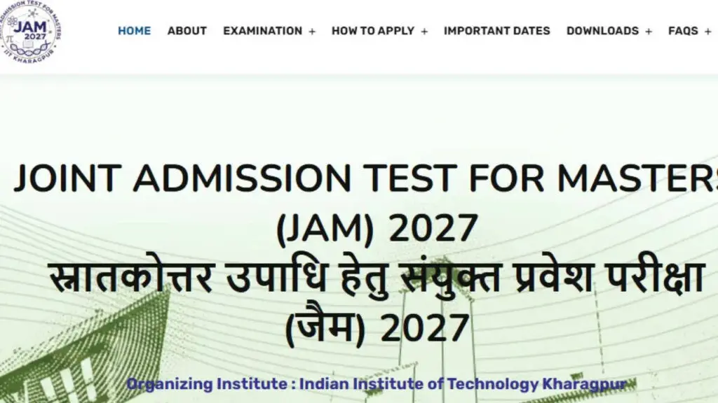 IIT JAM 2027 registrations from September 5, exam on February 14