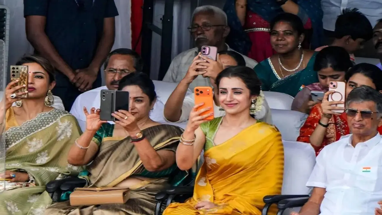 DMK mouthpiece attacks Vijay over Trisha salute at Independence Day event