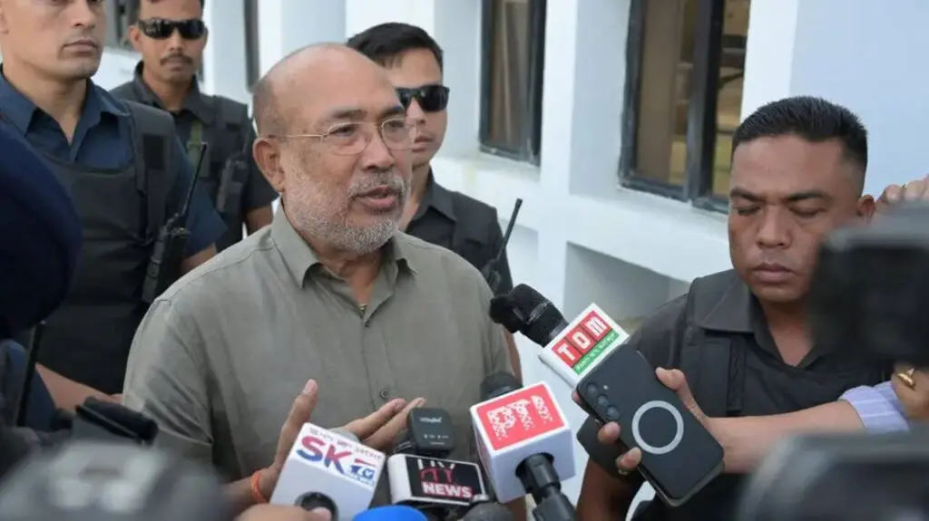 N Biren Singh leaves for Delhi to meet central leaders on Manipur