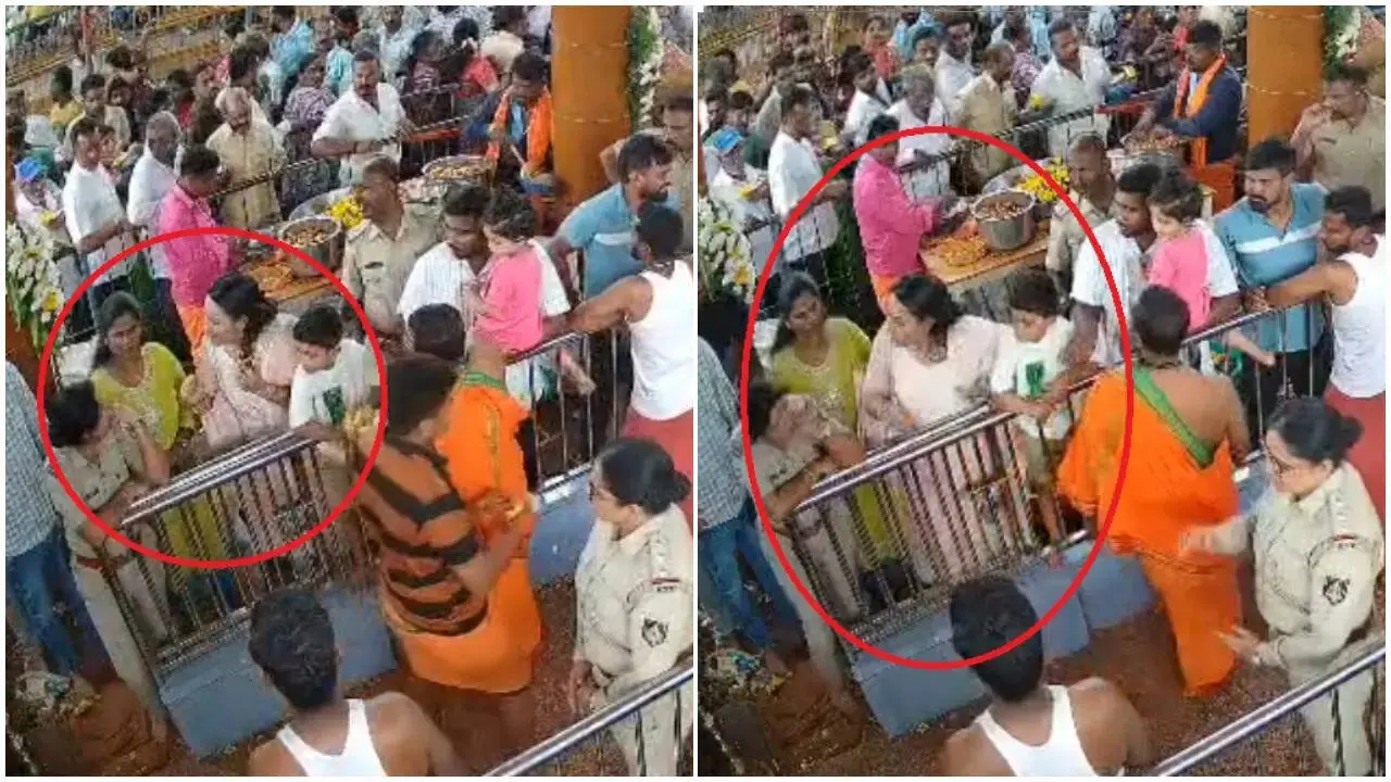 CCTV shows Karnataka BJP MLA’s daughter slapping woman cop at temple