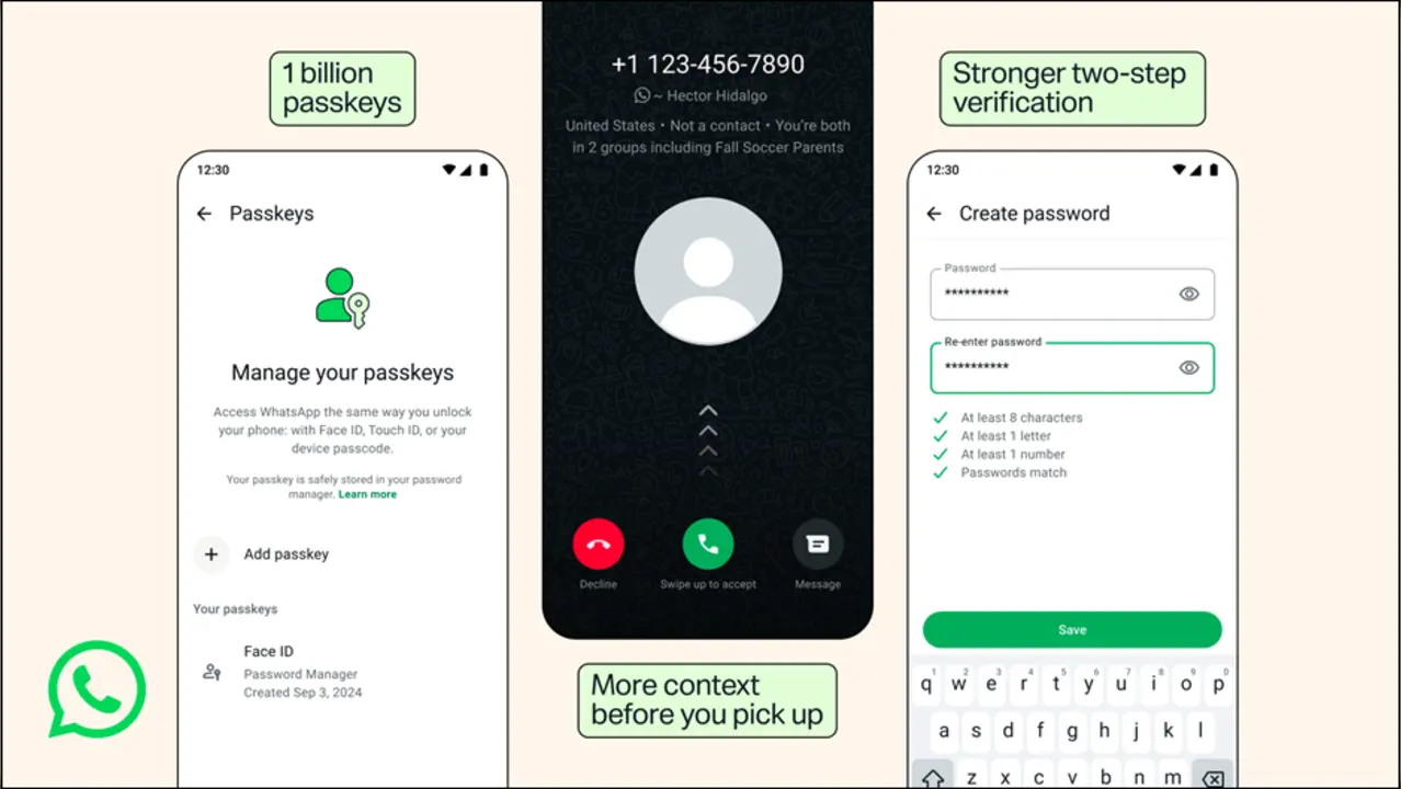 WhatsApp adds passkeys, stronger two-step verification to fight scams
