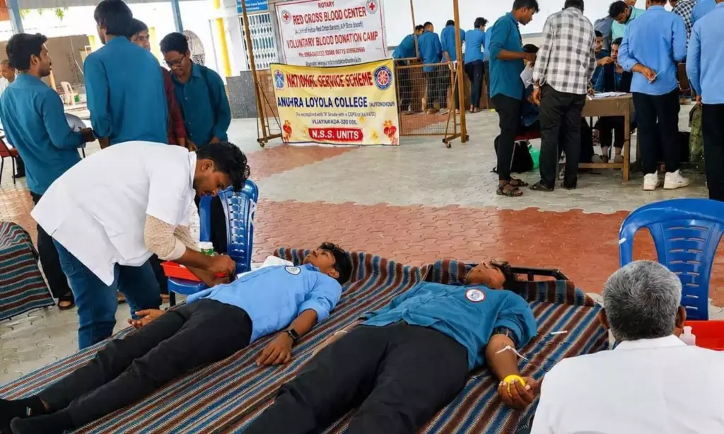 Andhra Loyola College blood camp collects 76 units