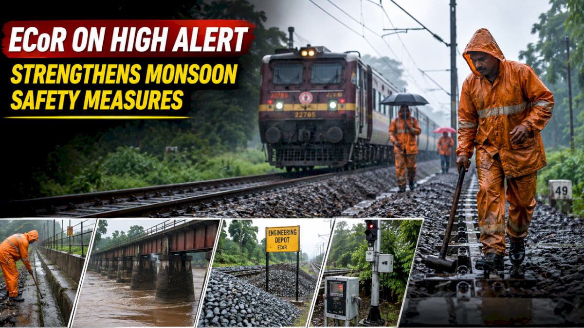 East Coast Railway Activates Monsoon Safety Measures Across Odisha