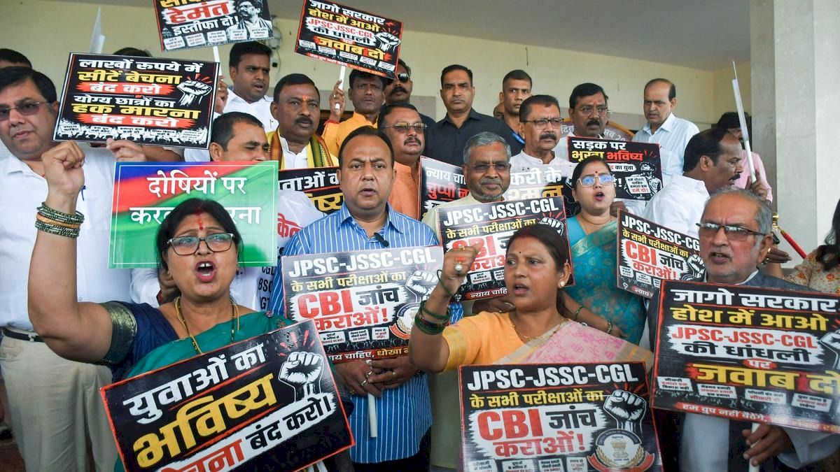 Jharkhand Assembly stalled as BJP seeks CBI probe into exam irregularities
