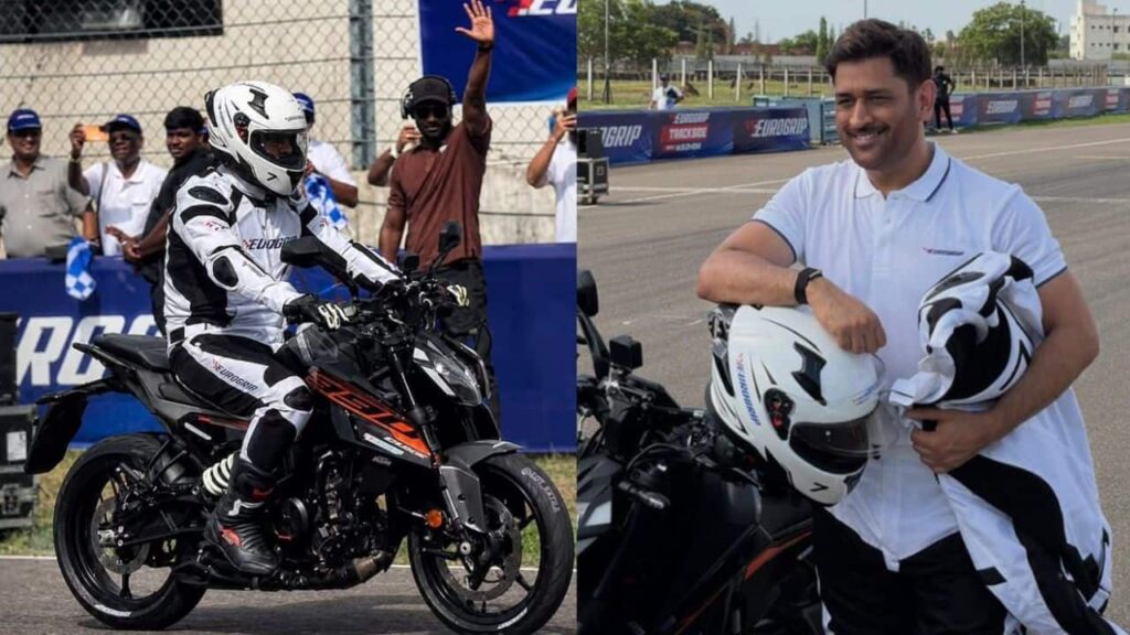 MS Dhoni Reportedly Rides Superbike at Madras Circuit