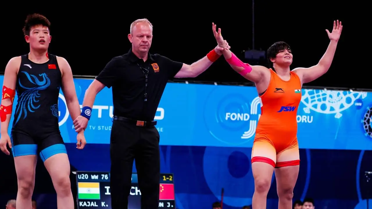 Kajal Dhochak wins second straight U20 world wrestling gold