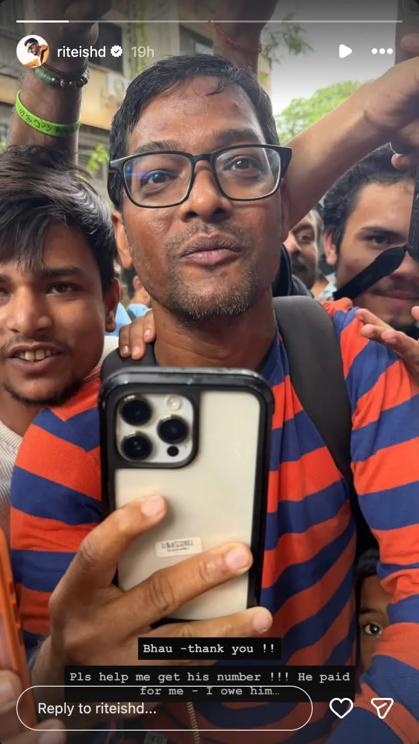Riteish Deshmukh seeks paparazzo who gave Rs 100 to hungry boy