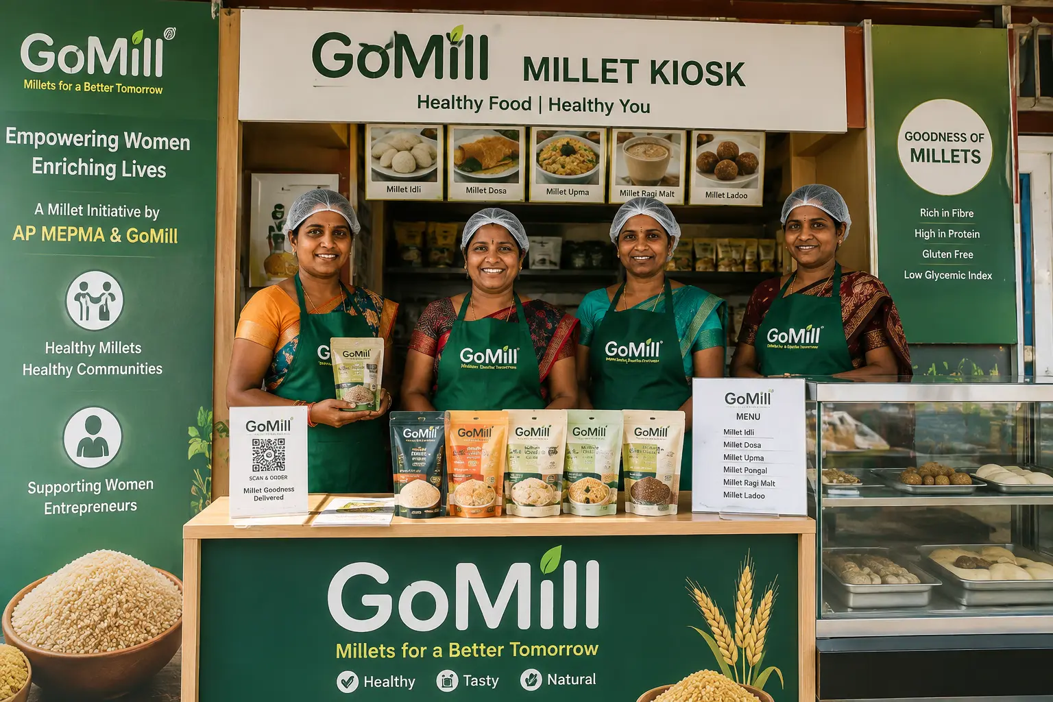 AP MEPMA joins GoMill to set up 100 millet outlets for SHG women