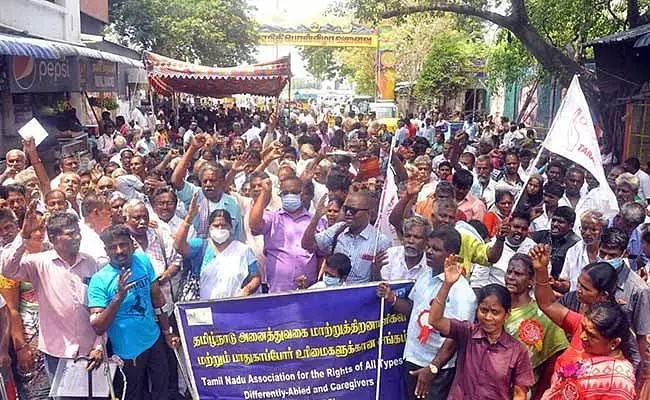 Disabled rights group demands Andhra-style tiered monthly aid