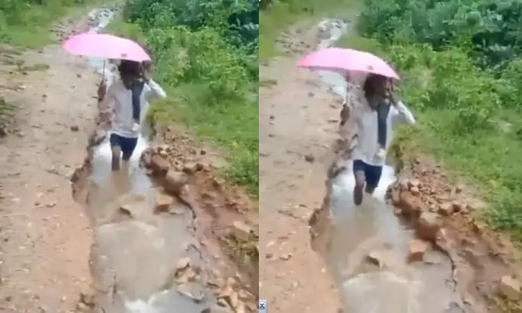 Father carries sick son 5 km on shoulders on roadless Andhra village