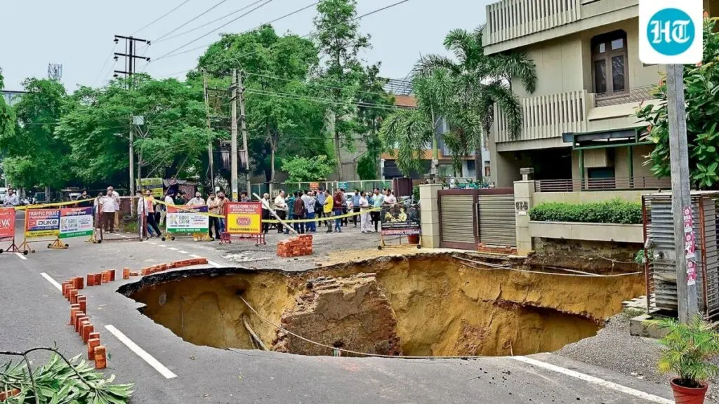 Ludhiana Sinkhole Forces House Evacuation, Road Closure