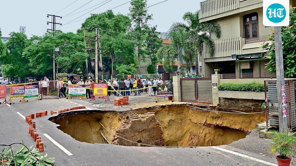 Ludhiana Sinkhole Forces House Evacuation, Road Closure