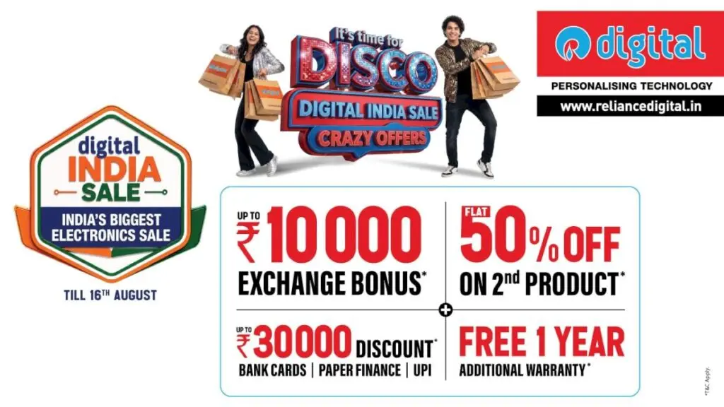 Reliance Digital launches Independence sale with up to Rs 30,000 off