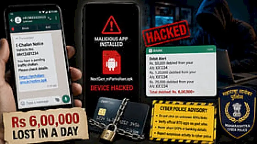 Nashik businessman loses Rs 6 lakh in fake e-challan APK scam