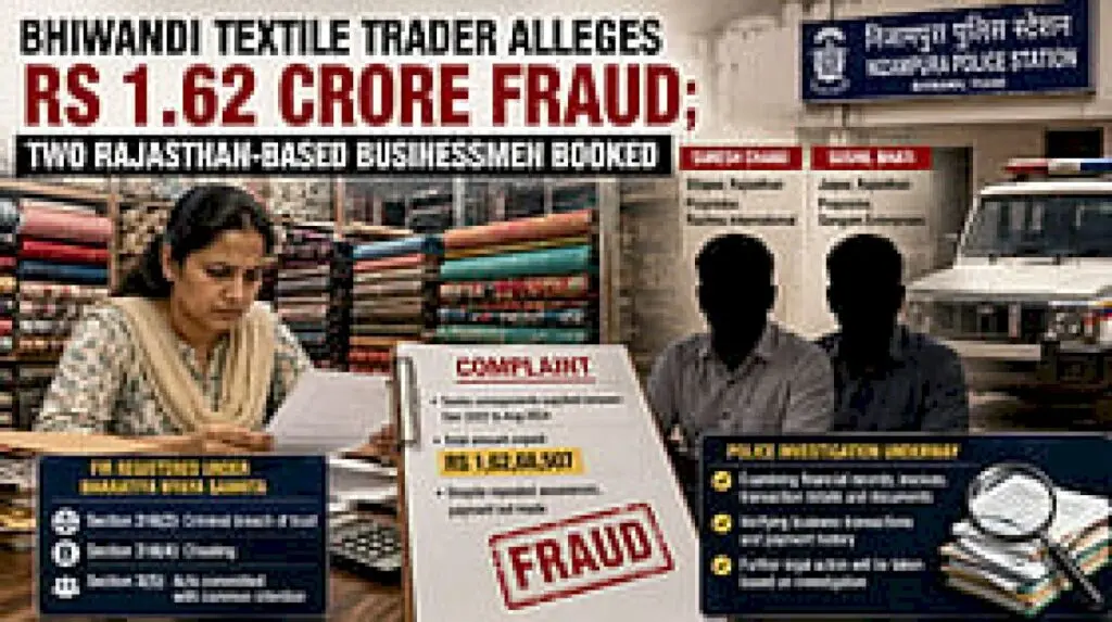 Rajasthan businessmen booked for Rs 1.62 crore Bhiwandi textile fraud