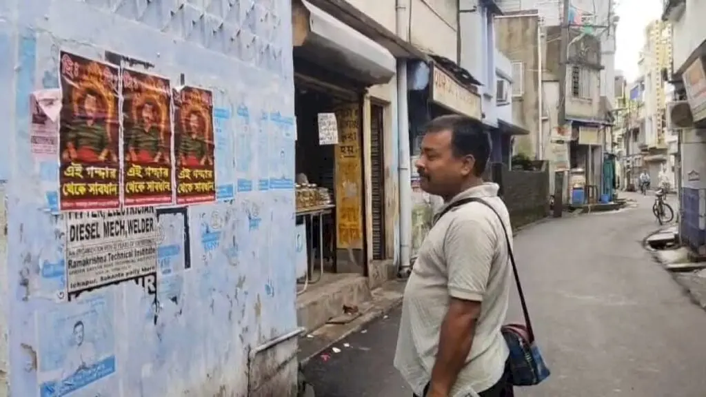 Traitor posters target Partha Bhowmik after Modi meeting