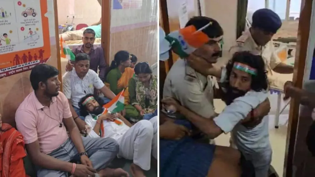 റാഞ്ചിയിൽ തിരംഗ യാത്രയിൽ നിന്ന് ഉപവാസ പ്രവർത്തകൻ മഹതോയെ തടഞ്ഞു