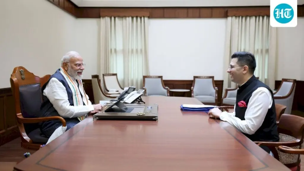 Raghav Chadha meets PM Modi after joining BJP
