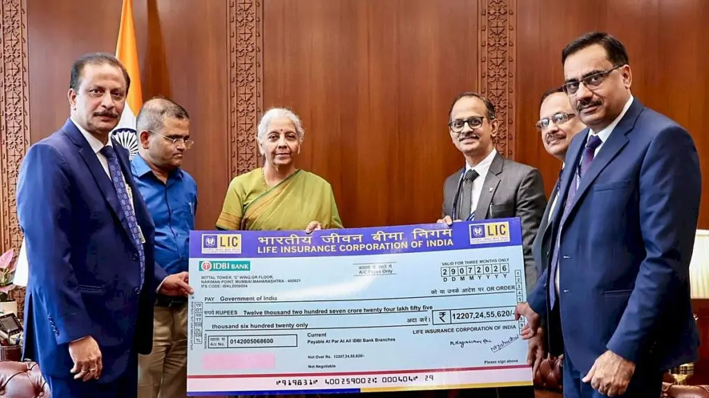 LIC pays ₹12,207.25 crore dividend to government