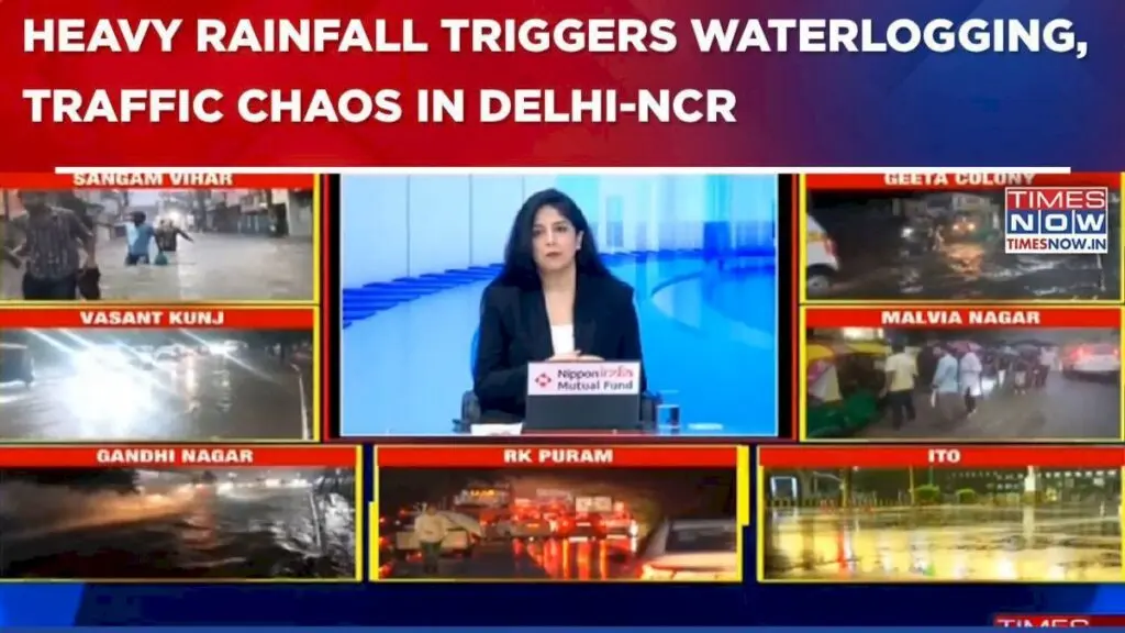 Delhi-NCR rains trigger waterlogging, traffic chaos; IMD orange alert