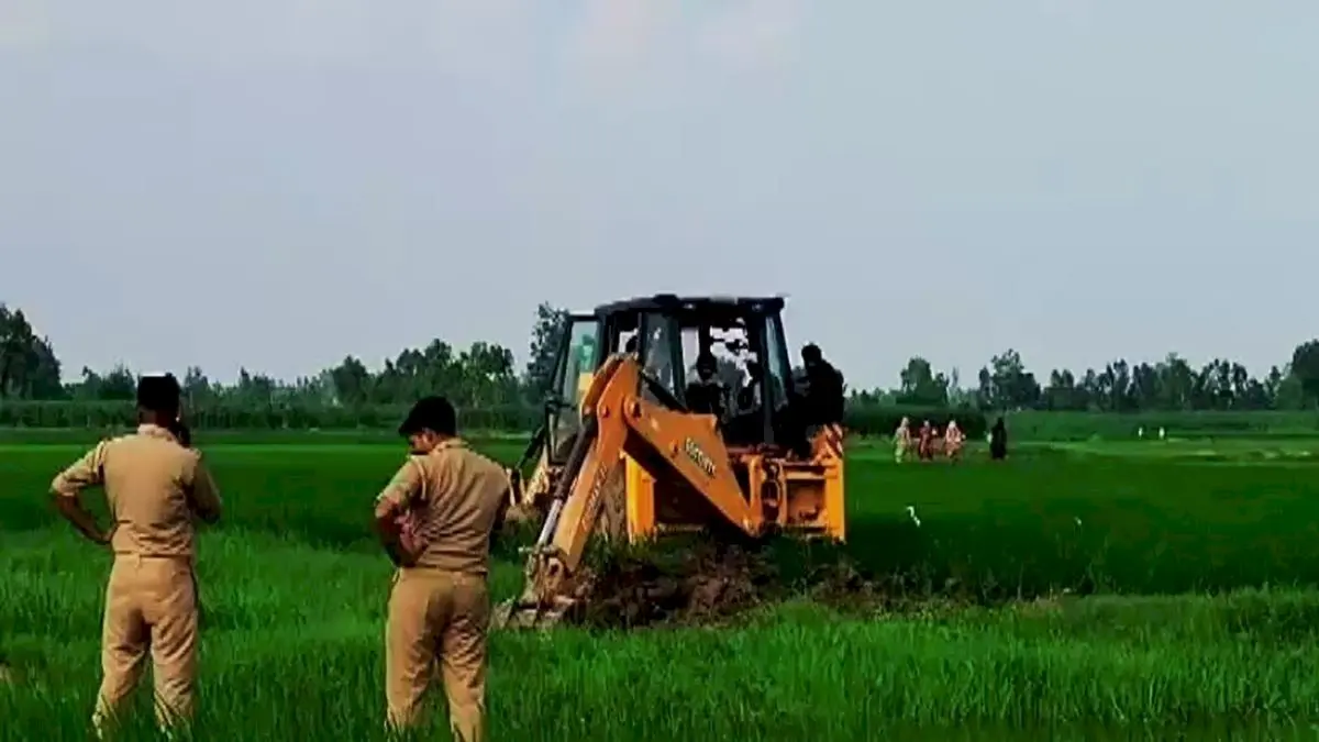 Sambhal admin reclaims 137 bigha of govt land, removes crops