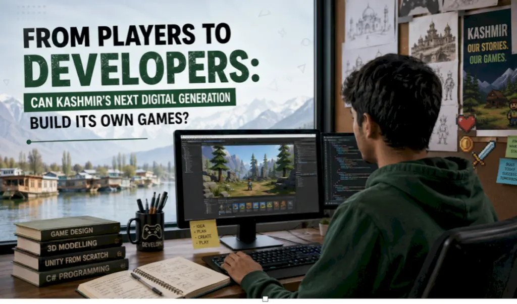 Kashmir youth move from playing games to building them
