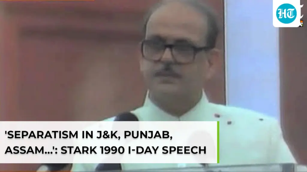 VP Singh warned of separatism in Kashmir, Punjab, Assam in 1990