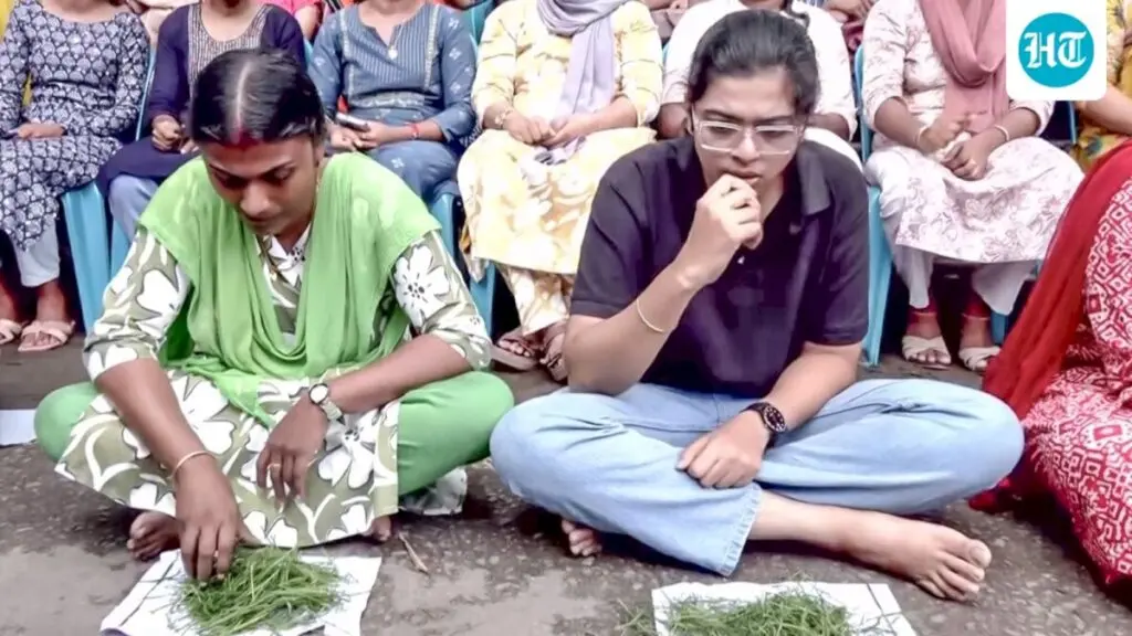 Kerala LPST rank holders eat grass over appointment delay