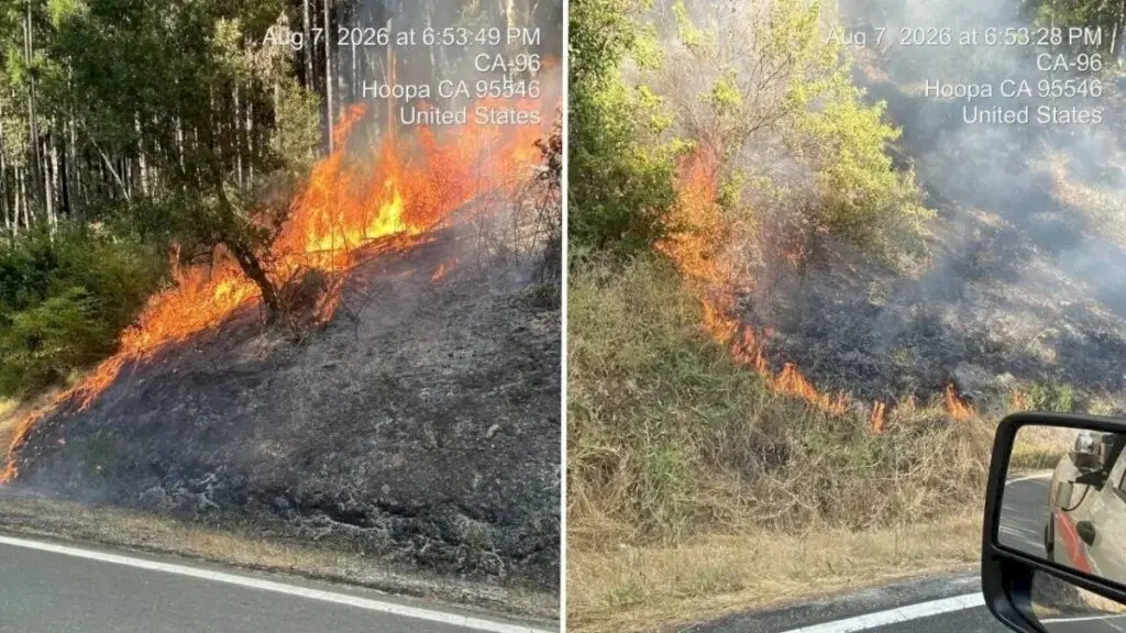 Hoopa Wildfire Forces Closure of Highway 96 in California