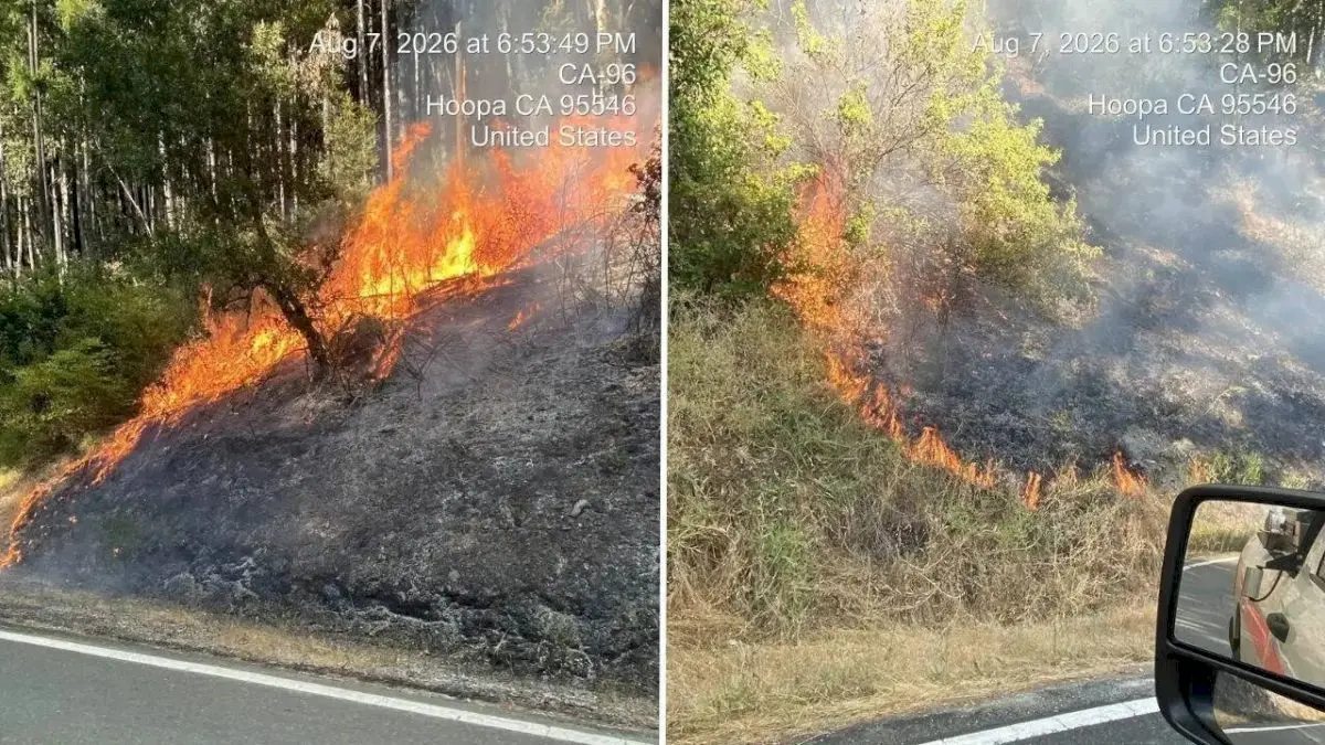 Hoopa Wildfire Forces Closure of Highway 96 in California