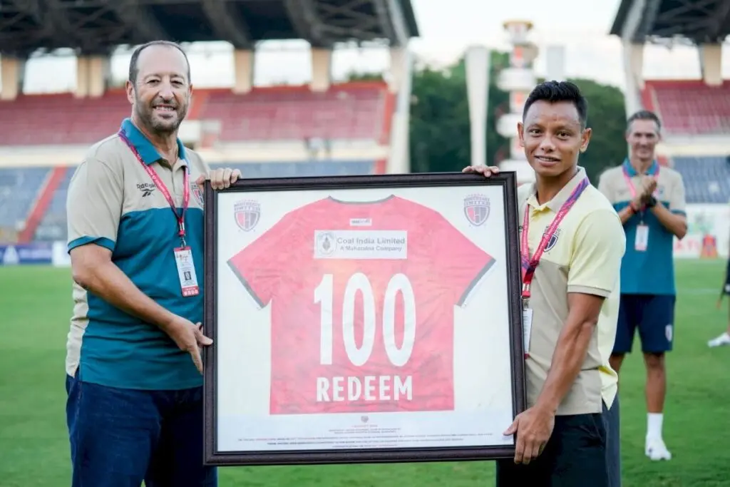 Redeem Tlang hits 100 games for NorthEast United FC