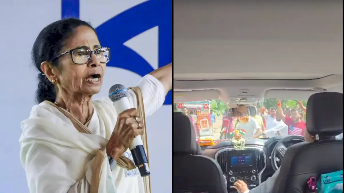 ‘Chor Chor’ slogans as Mamata Banerjee’s vehicle attacked in North 24 Parganas