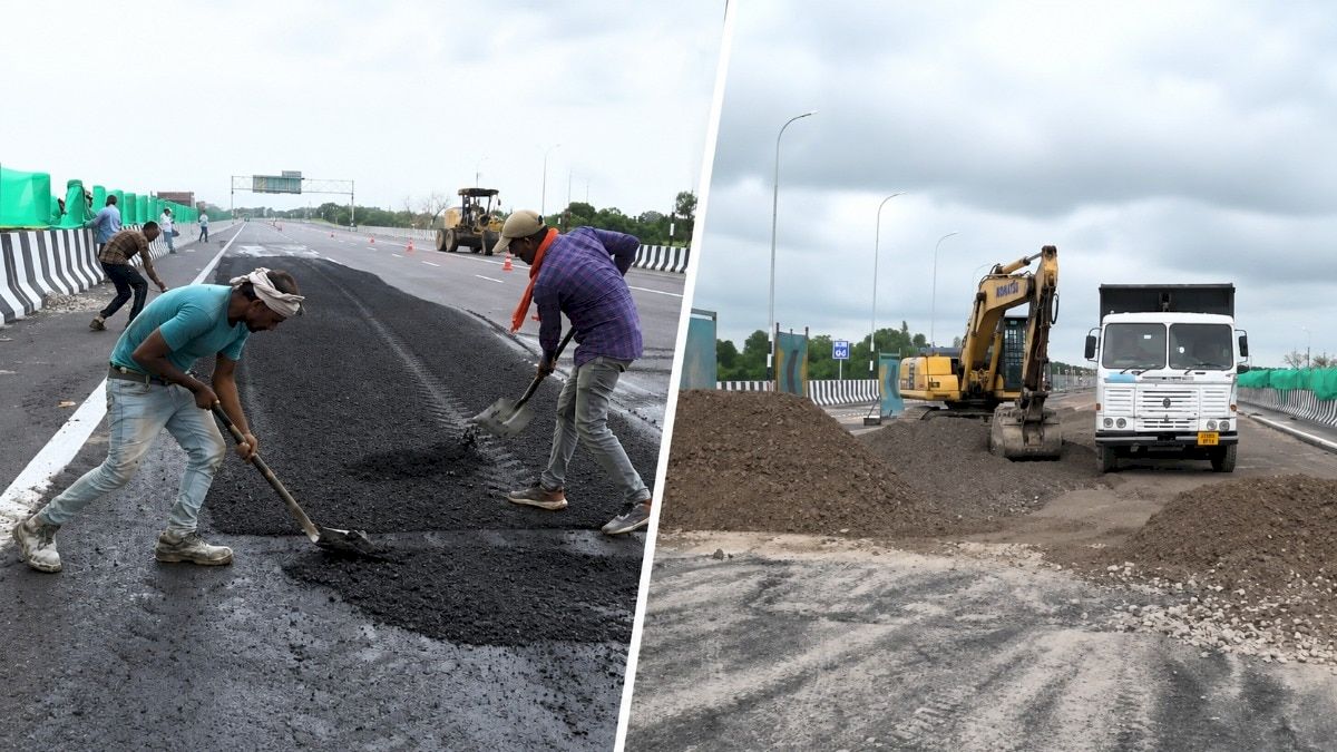 Rs 4,200 crore UP expressway sinks weeks after opening, dug up again