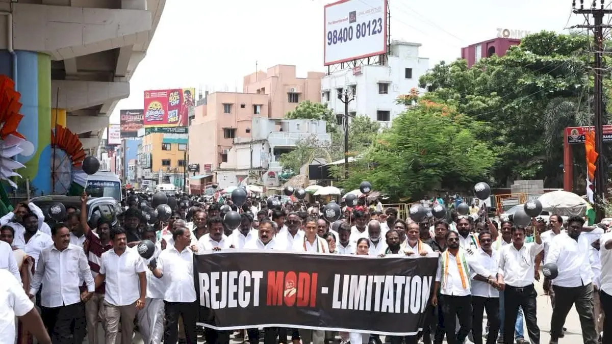 TNCC chief calls delimitation a fraud, attacks BJP at Chennai march
