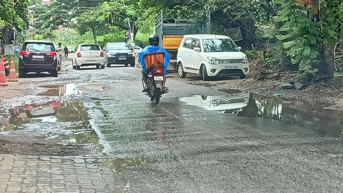 NHAI faces flak over pothole-ridden service roads on NH 66 bypass