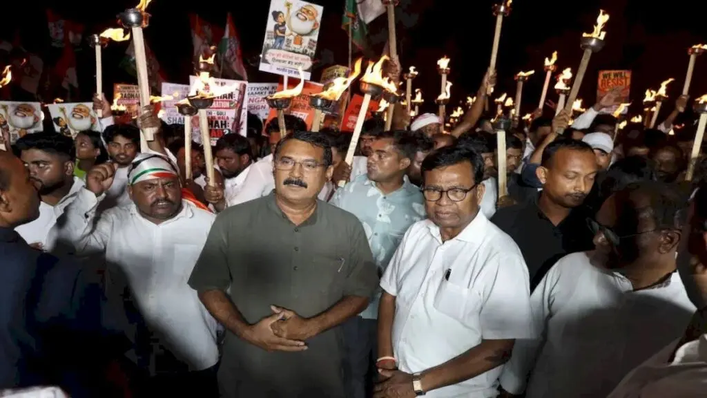 Odisha Youth Congress torch rally seeks minister's exit over paper leaks