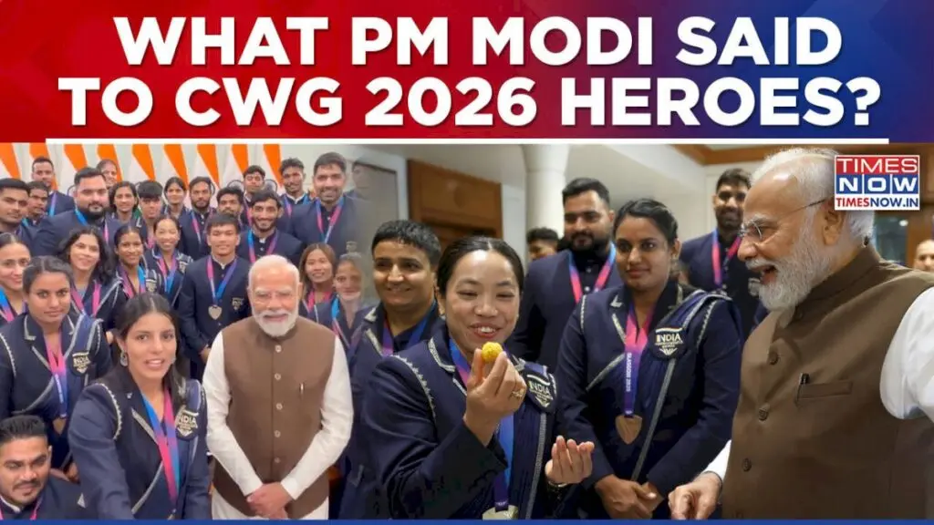PM Modi meets Commonwealth Games 2026 medallists